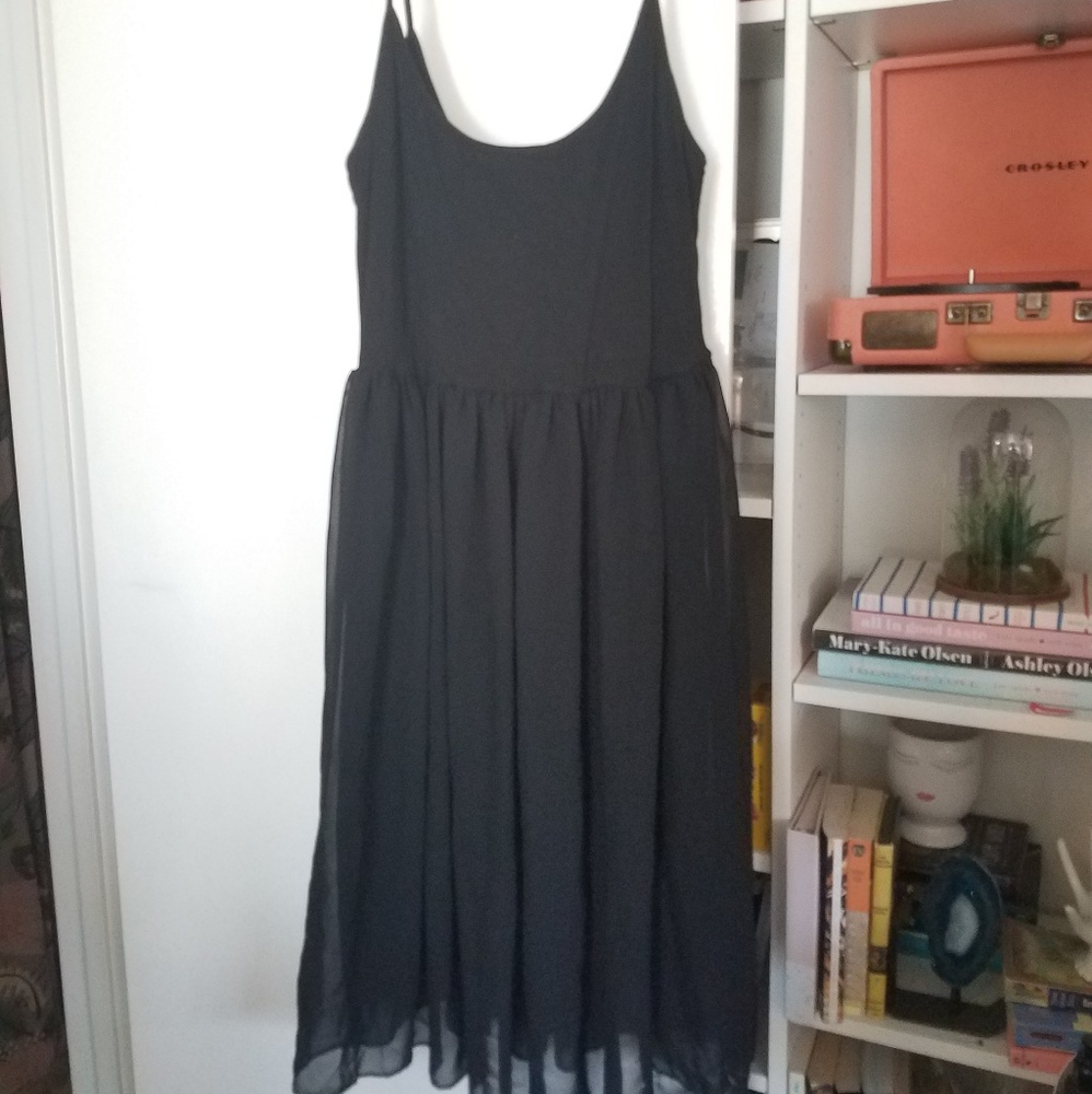 Forever 21 black chiffon skirt dress